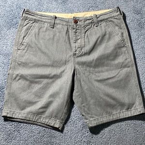 Men Hollister shorts size 34 they are grayish blue in color lightly worn